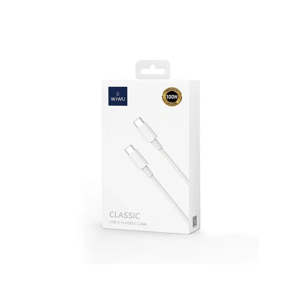 100W USB-C auf USB-C Kabel 1,2 m – Schnellladen Weiß