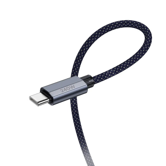 240W USB-C Kabel Dunkelblau – PD & QC3.0 Schnellladen