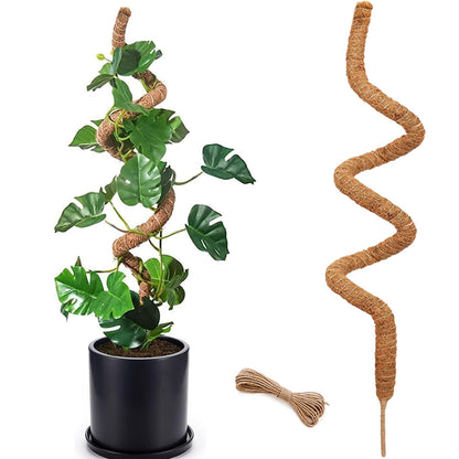 2 Pack Moss Pole, 28 Inch Bendable Moss Pole for Plants Monstera, Moss Poles for Climbing Plants Indoor, Coir Plant Pole Sticks Support Stakes for Potted Plant, Pothos, Philodendron