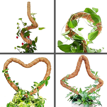 2 Pack Moss Pole, 28 Inch Bendable Moss Pole for Plants Monstera, Moss Poles for Climbing Plants Indoor, Coir Plant Pole Sticks Support Stakes for Potted Plant, Pothos, Philodendron
