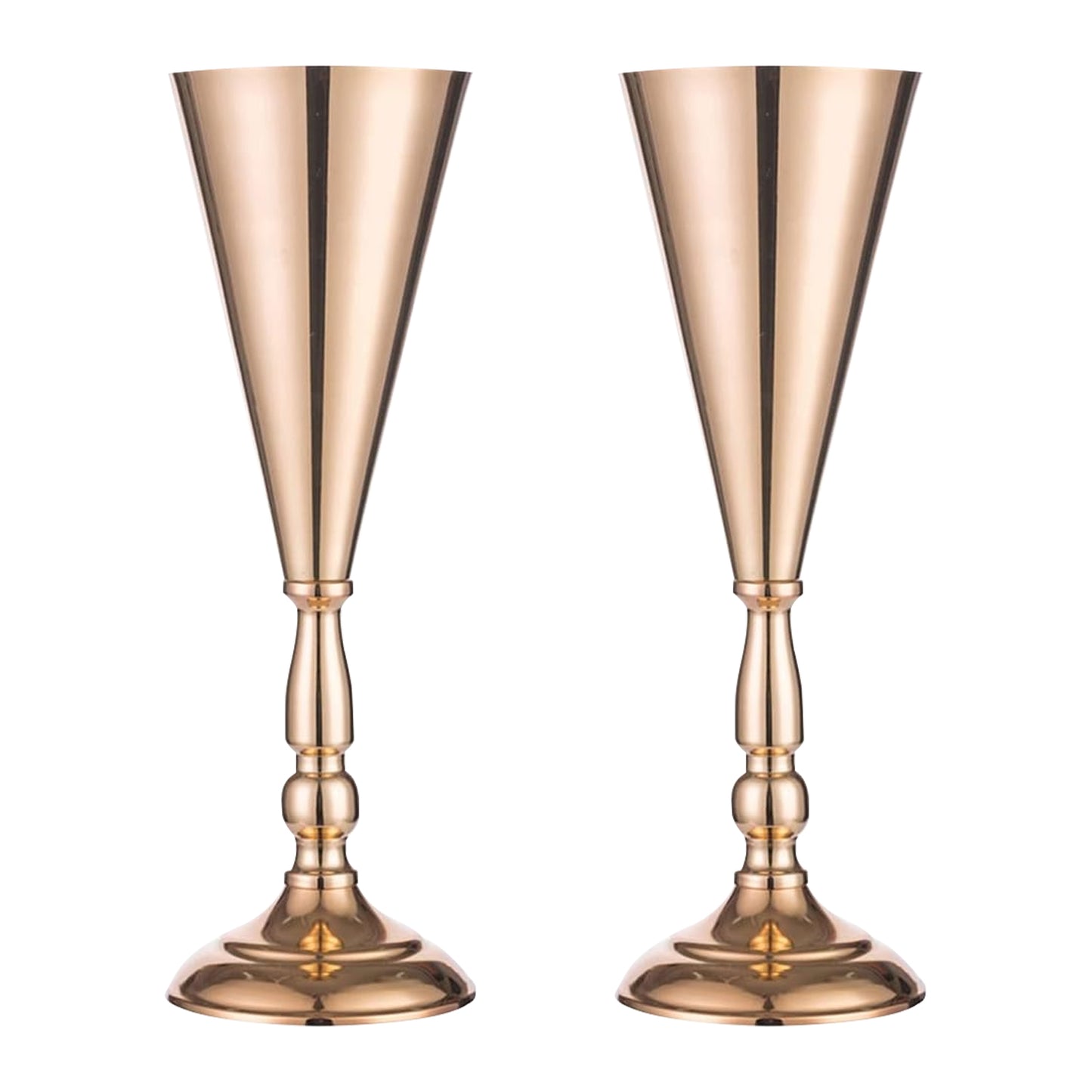 2-10 Pcs Golden Vase Flower Wedding Centerpieces